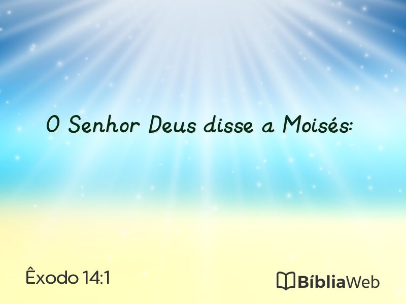Êxodo 14:1 em imagem para compartilhar