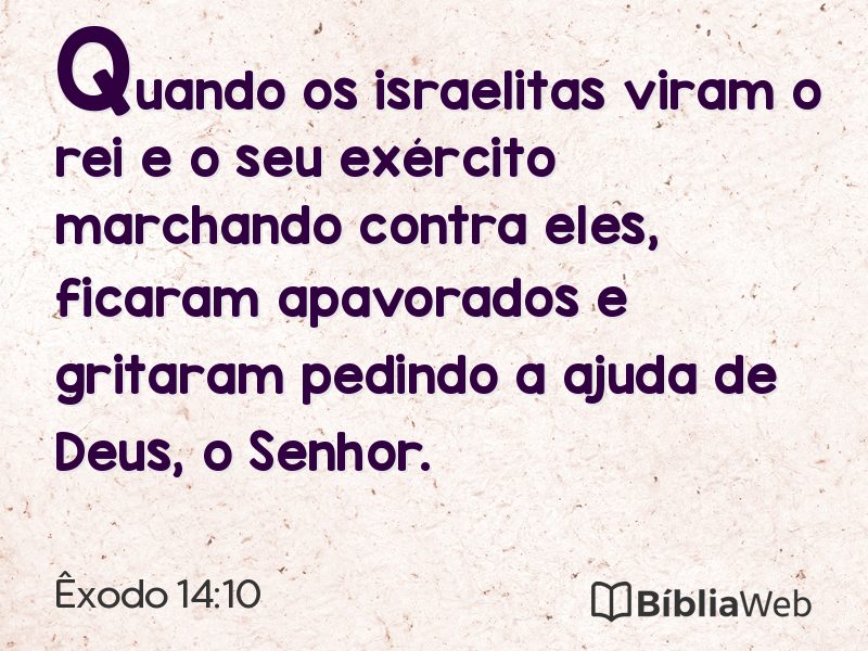 Êxodo 14:10 em imagem para compartilhar