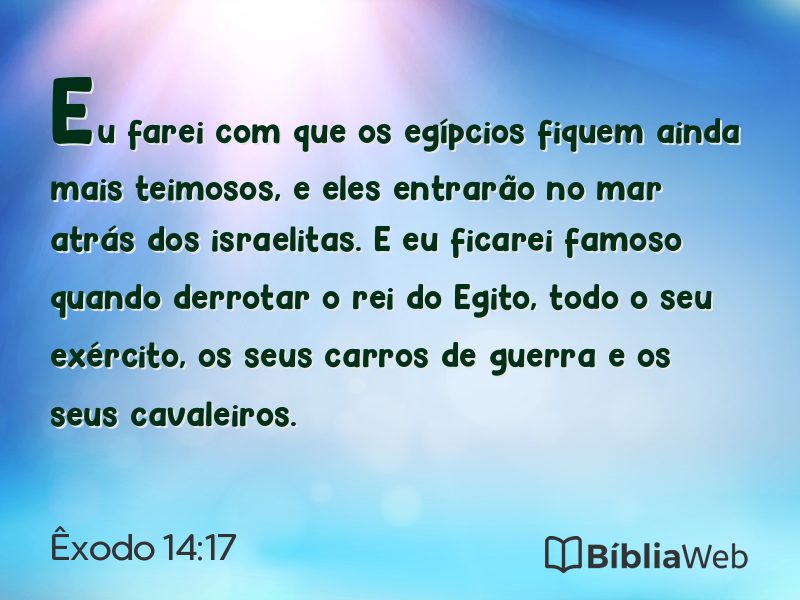 Êxodo 14:17 em imagem para compartilhar
