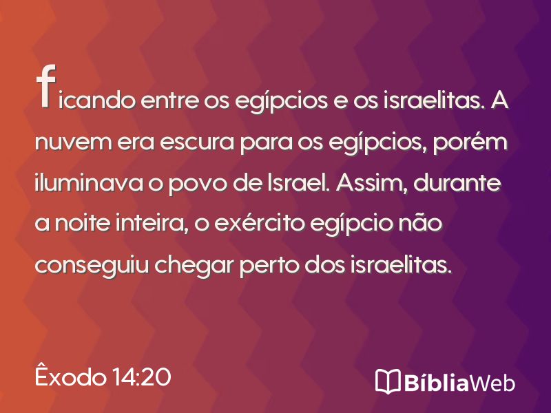 Êxodo 14:20 em imagem para compartilhar