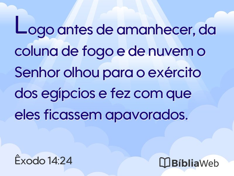 Êxodo 14:24 em imagem para compartilhar