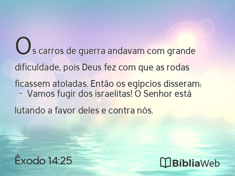 Êxodo 14:25 em imagem para compartilhar