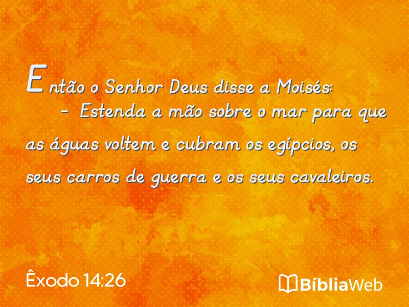Êxodo 14:26 em imagem para compartilhar