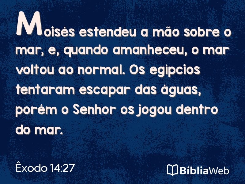 Êxodo 14:27 em imagem para compartilhar