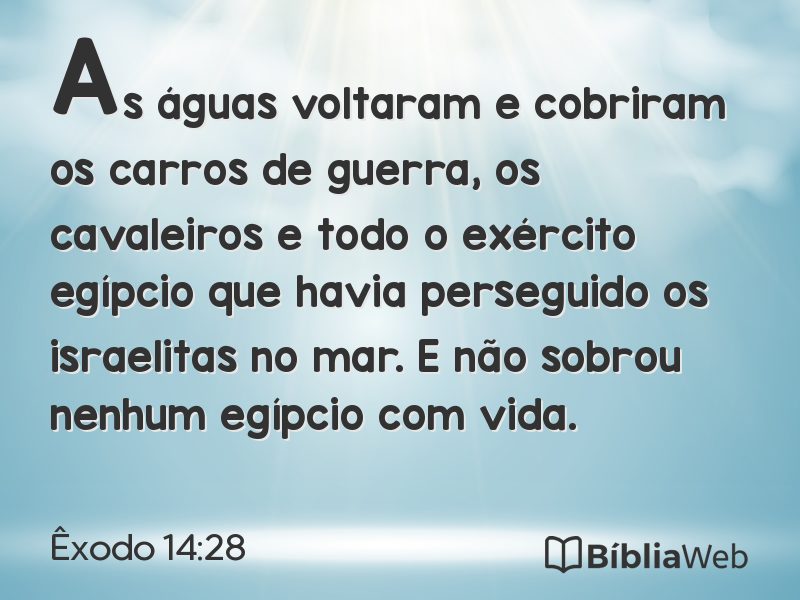 Êxodo 14:28 em imagem para compartilhar