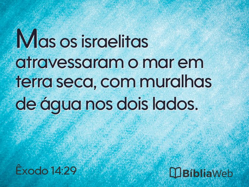 Êxodo 14:29 em imagem para compartilhar