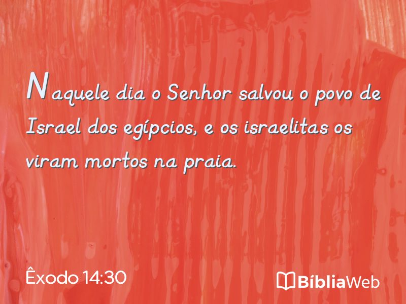 Êxodo 14:30 em imagem para compartilhar
