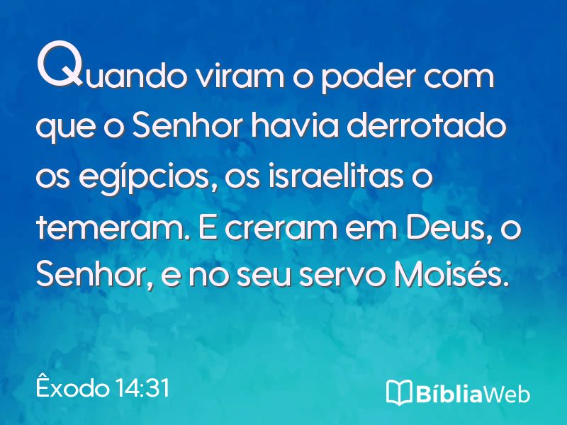 Êxodo 14:31 em imagem para compartilhar