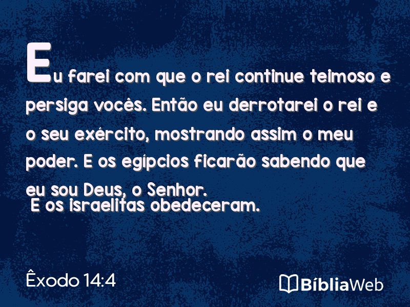 Êxodo 14:4 em imagem para compartilhar