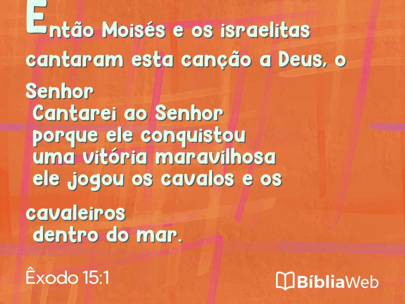 Êxodo 15:1 em imagem para compartilhar