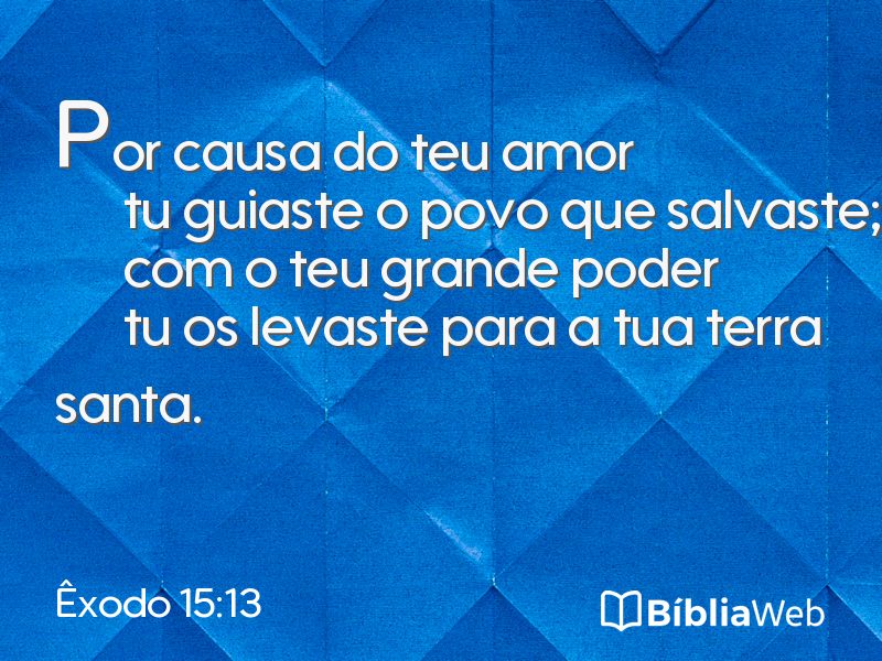 Êxodo 15:13 em imagem para compartilhar