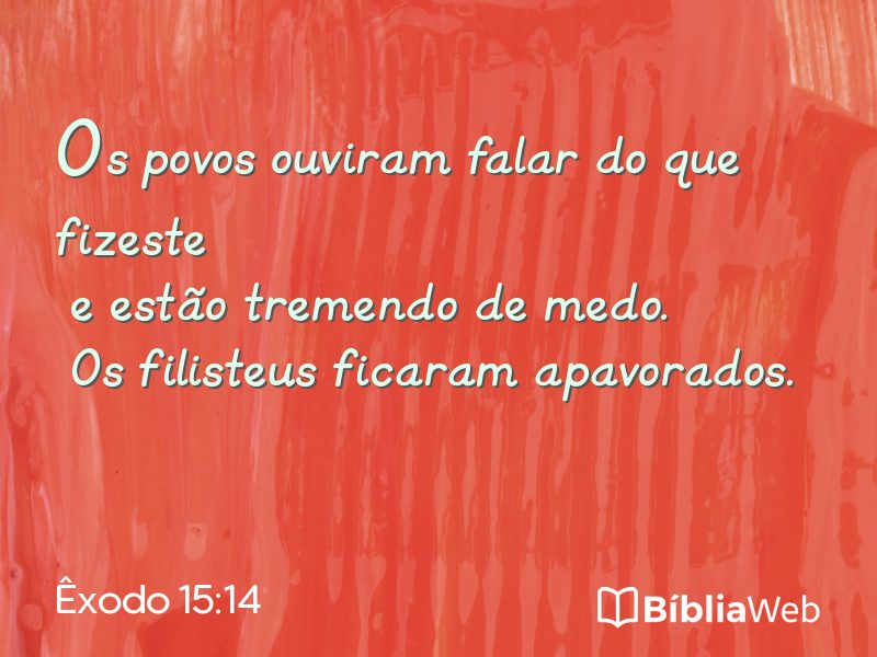 Êxodo 15:14 em imagem para compartilhar