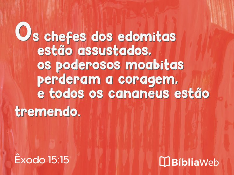 Êxodo 15:15 em imagem para compartilhar
