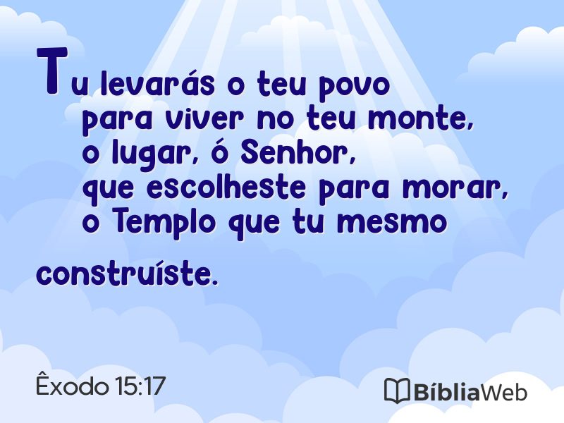 Êxodo 15:17 em imagem para compartilhar