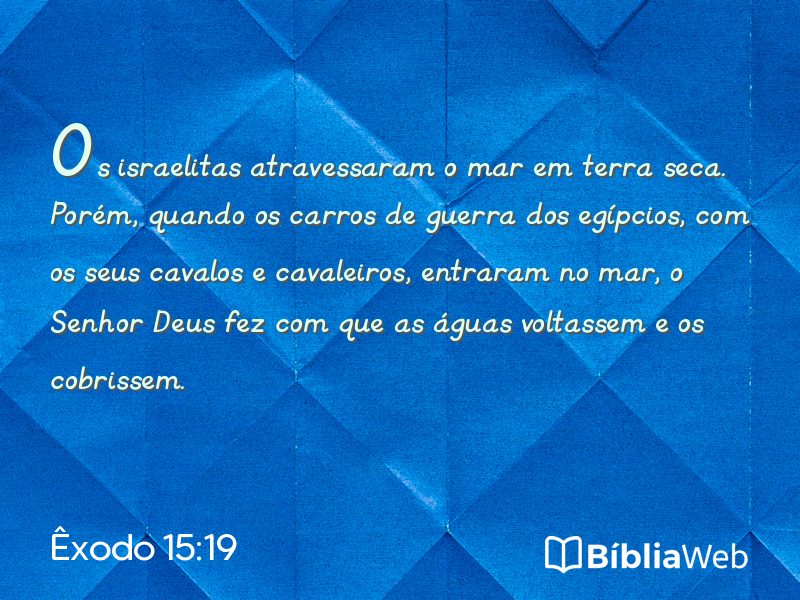 Êxodo 15:19 em imagem para compartilhar