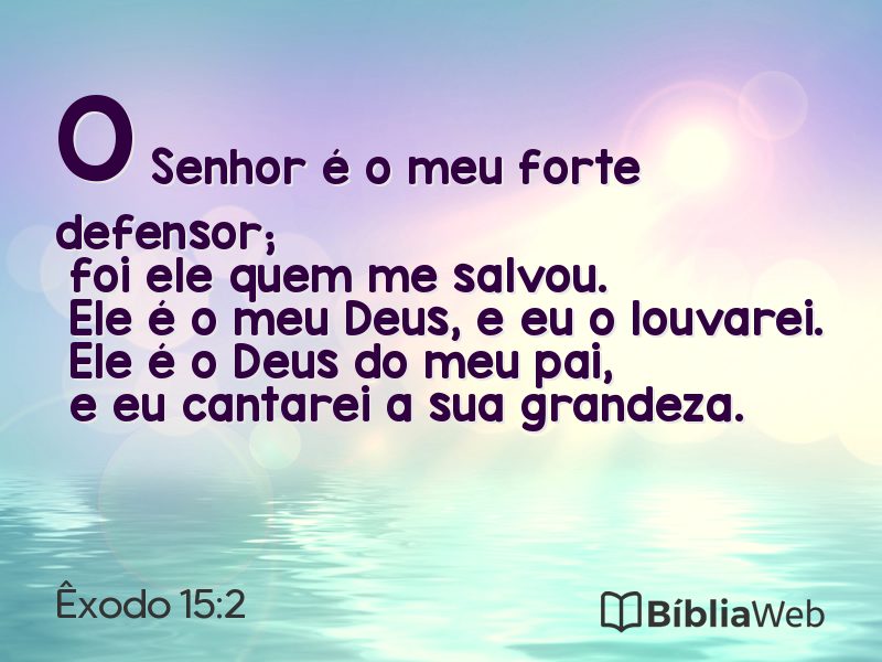 Êxodo 15:2 em imagem para compartilhar