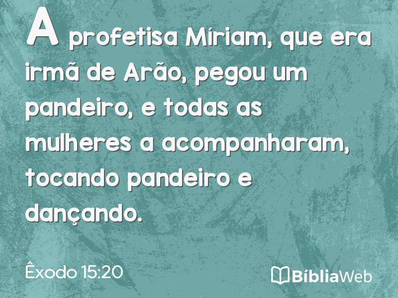 Êxodo 15:20 em imagem para compartilhar
