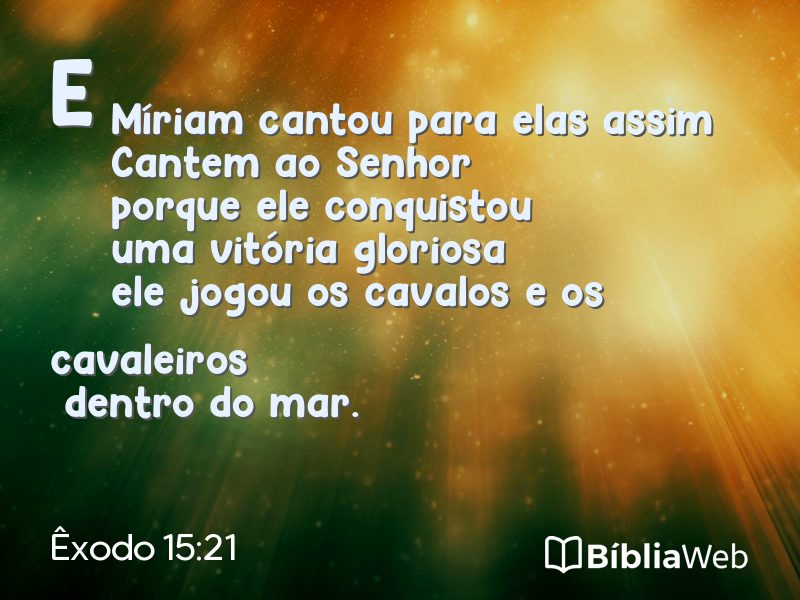 Êxodo 15:21 em imagem para compartilhar