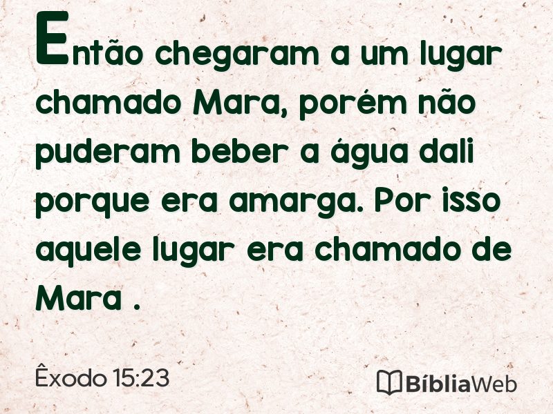 Êxodo 15:23 em imagem para compartilhar