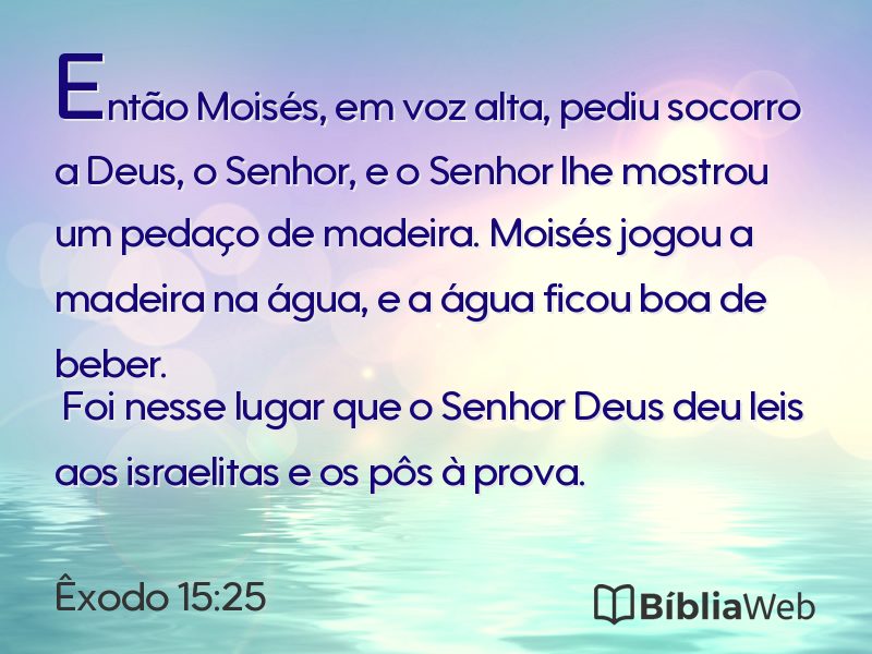 Êxodo 15:25 em imagem para compartilhar