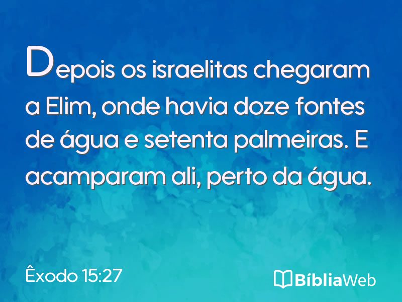 Êxodo 15:27 em imagem para compartilhar