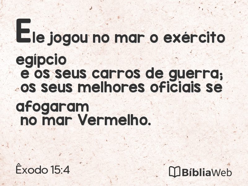 Êxodo 15:4 em imagem para compartilhar