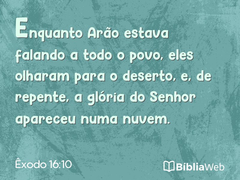 Êxodo 16:10 em imagem para compartilhar