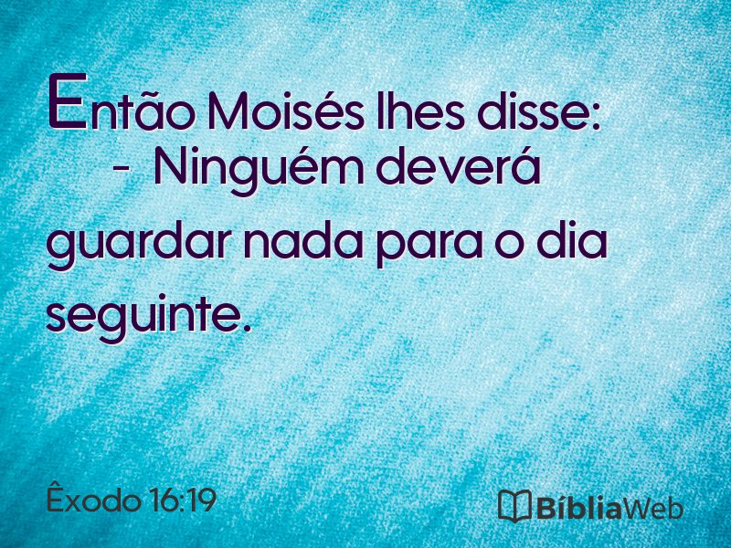 Êxodo 16:19 em imagem para compartilhar