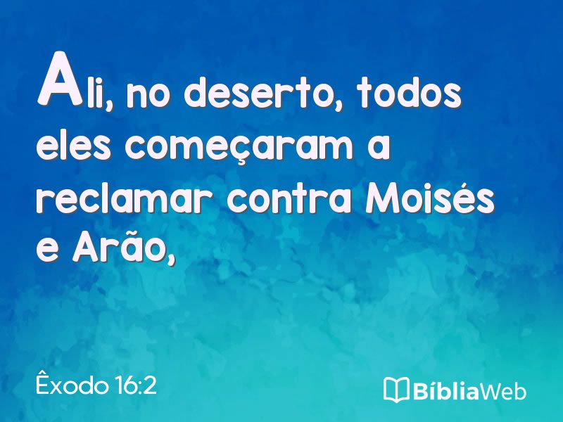 Êxodo 16:2 em imagem para compartilhar
