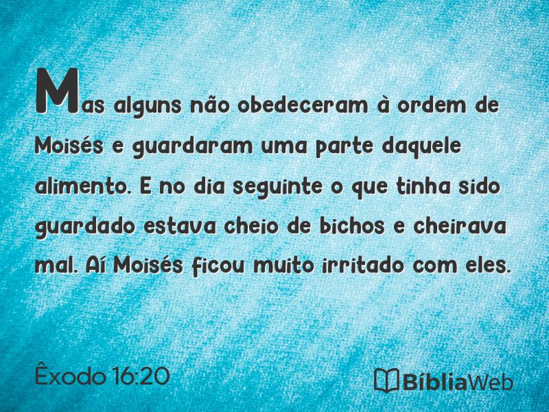 Êxodo 16:20 em imagem para compartilhar