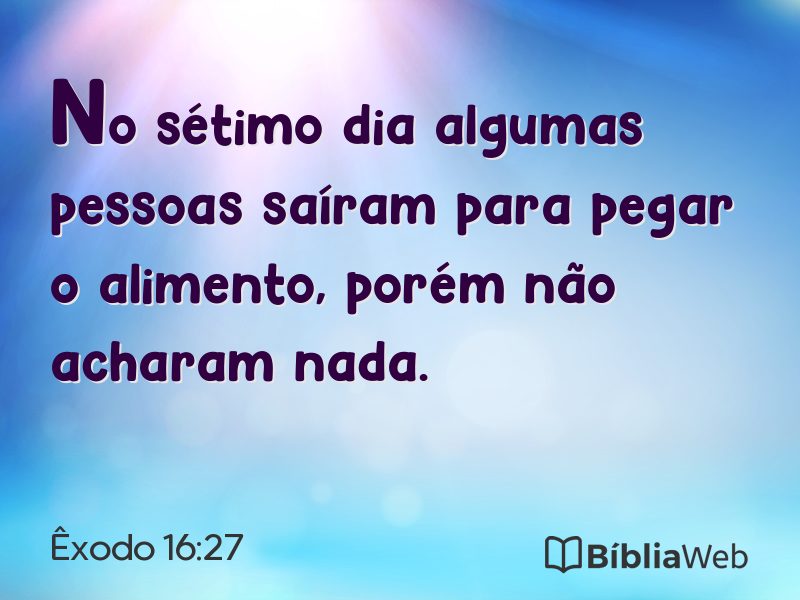 Êxodo 16:27 em imagem para compartilhar