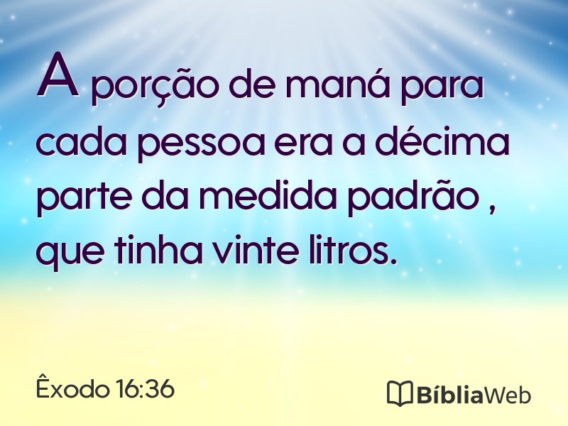 Êxodo 16:36 em imagem para compartilhar