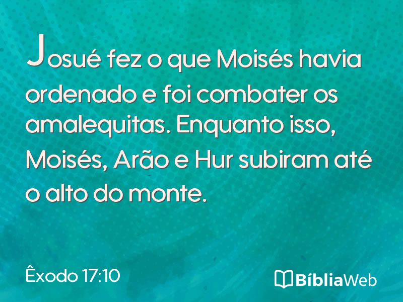 Êxodo 17:10 em imagem para compartilhar
