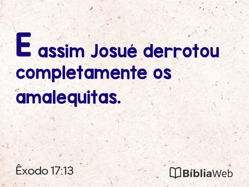 Êxodo 17:13 em imagem para compartilhar