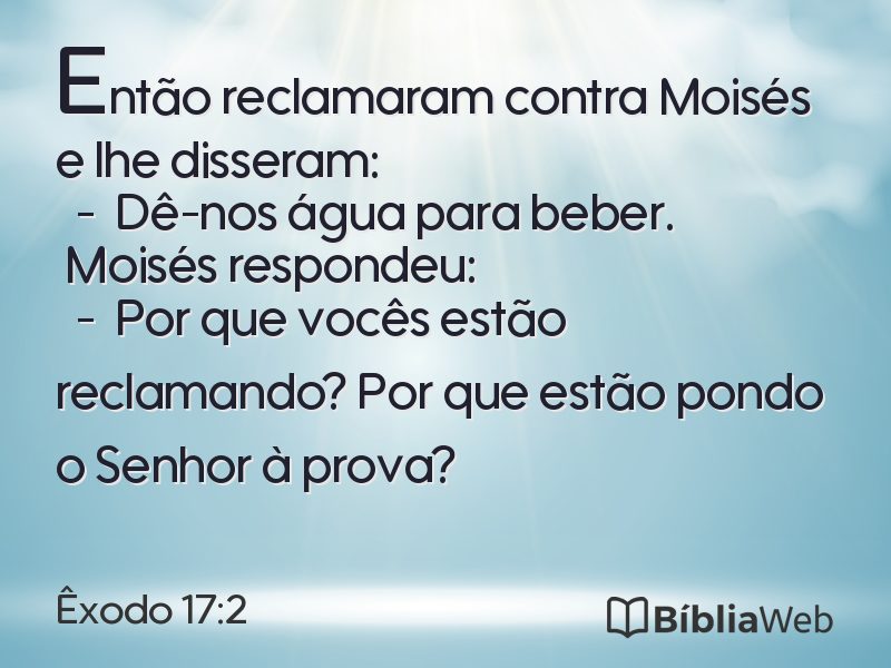 Êxodo 17:2 em imagem para compartilhar
