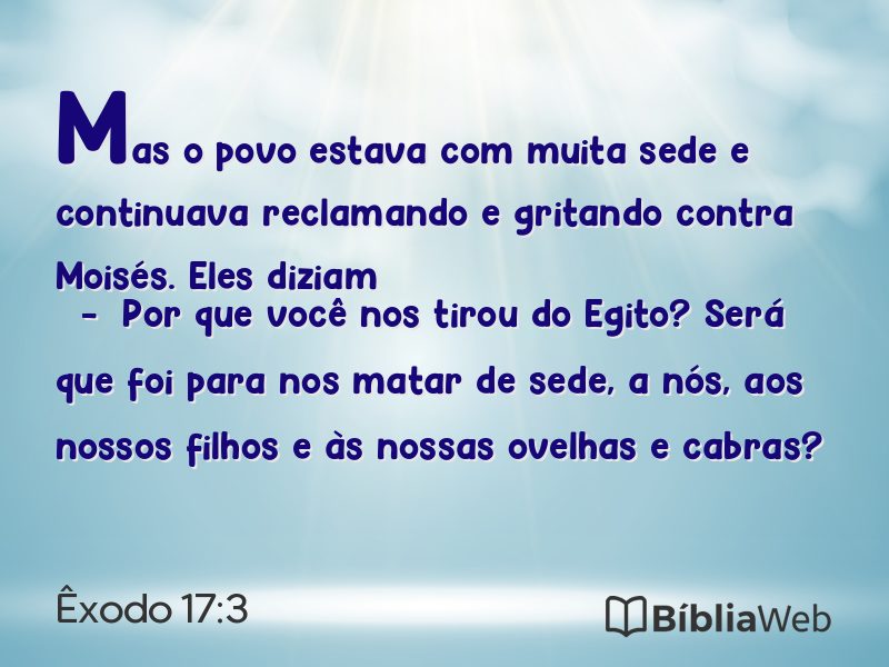Êxodo 17:3 em imagem para compartilhar