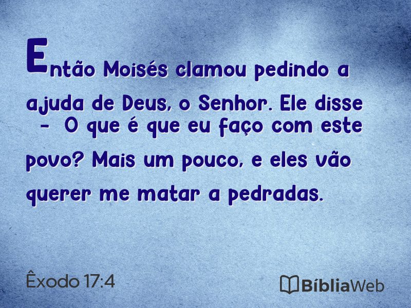 Êxodo 17:4 em imagem para compartilhar