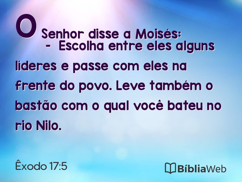 Êxodo 17:5 em imagem para compartilhar