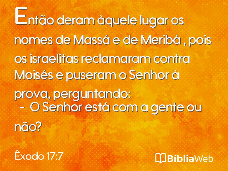 Êxodo 17:7 em imagem para compartilhar