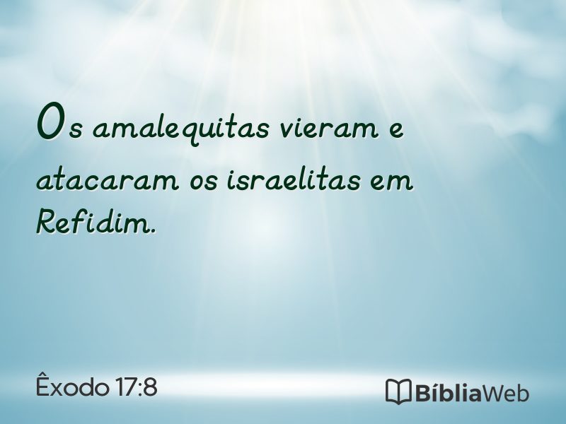 Êxodo 17:8 em imagem para compartilhar