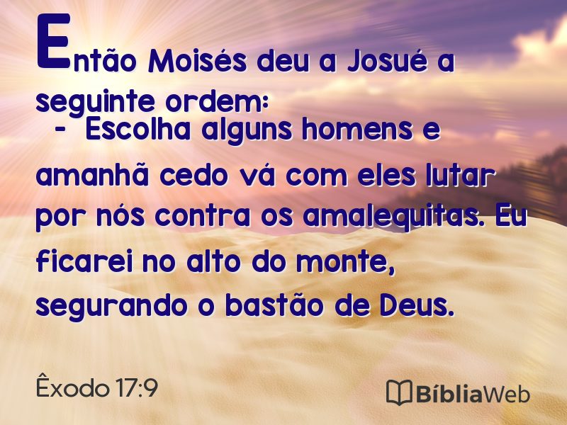 Êxodo 17:9 em imagem para compartilhar
