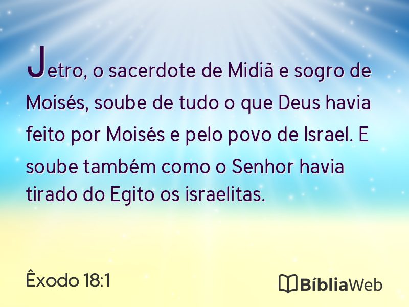 Êxodo 18:1 em imagem para compartilhar