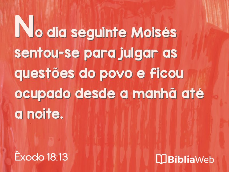 Êxodo 18:13 em imagem para compartilhar