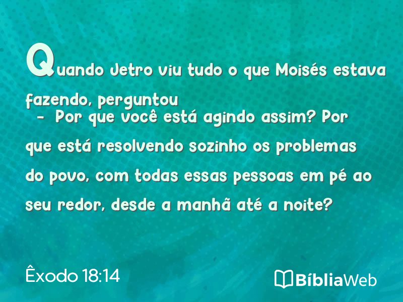 Êxodo 18:14 em imagem para compartilhar