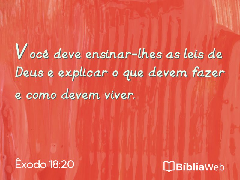 Êxodo 18:20 em imagem para compartilhar