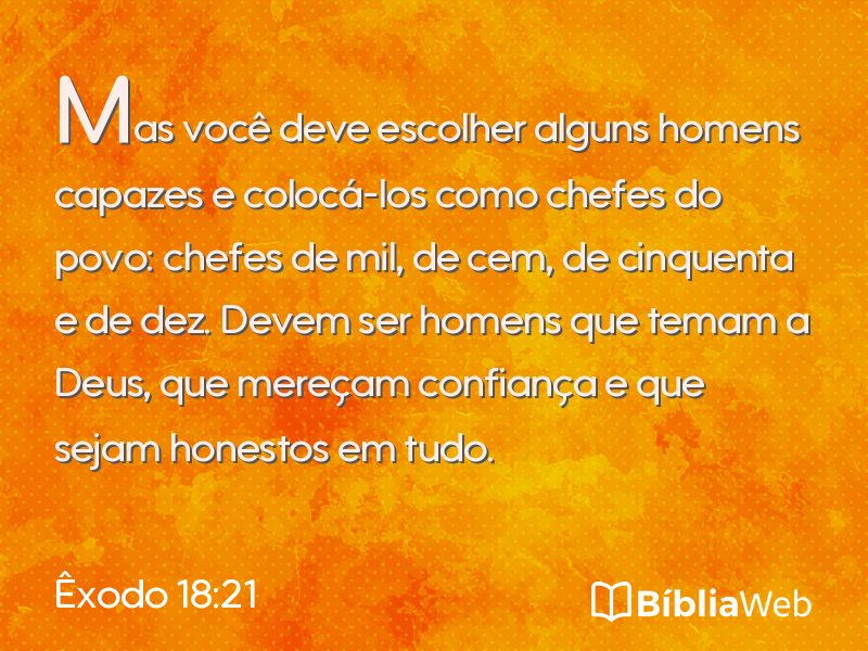 Êxodo 18:21 em imagem para compartilhar
