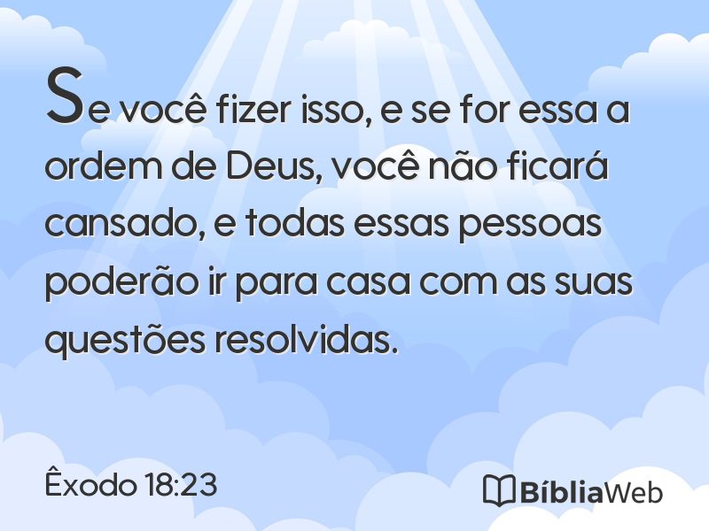 Êxodo 18:23 em imagem para compartilhar