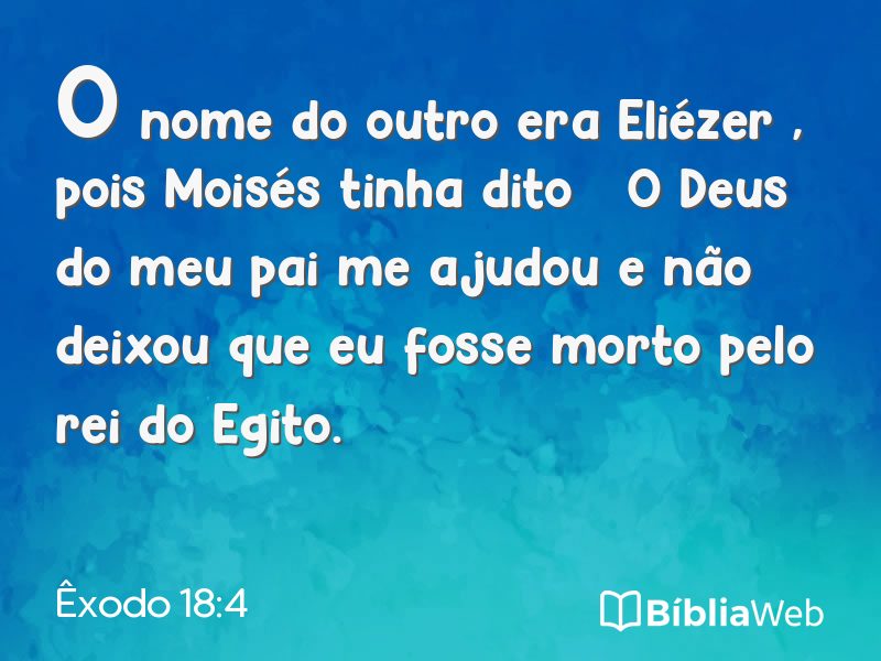 Êxodo 18:4 em imagem para compartilhar