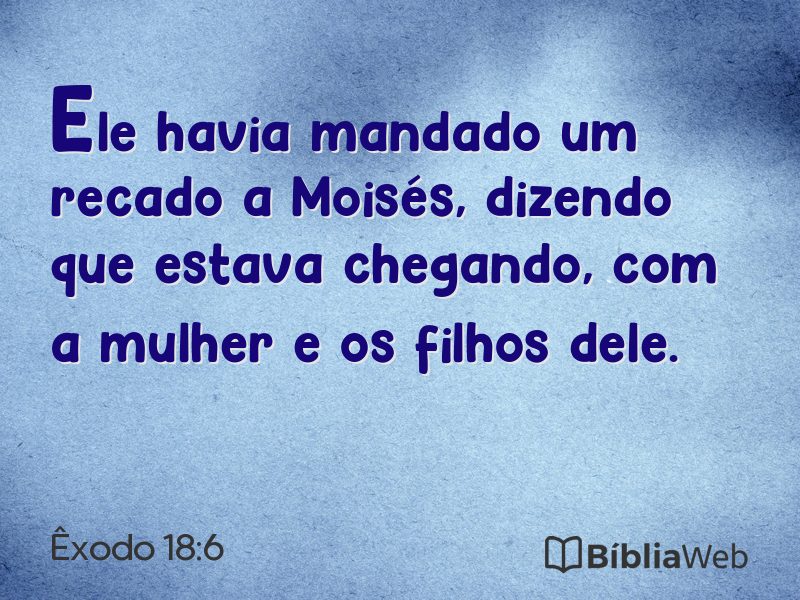 Êxodo 18:6 em imagem para compartilhar