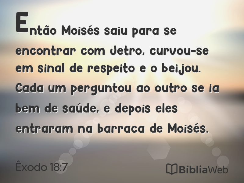 Êxodo 18:7 em imagem para compartilhar